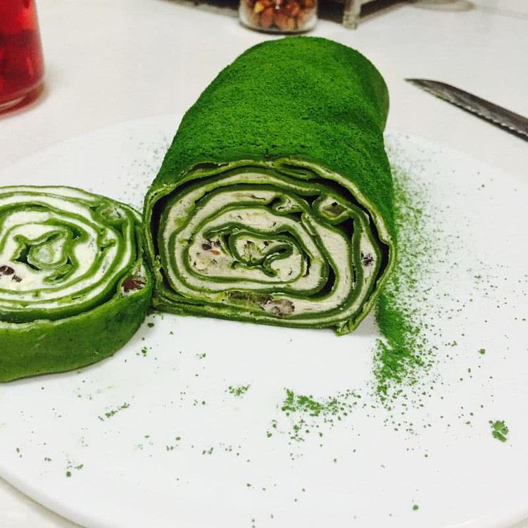 抹茶蜜豆毛巾卷的做法