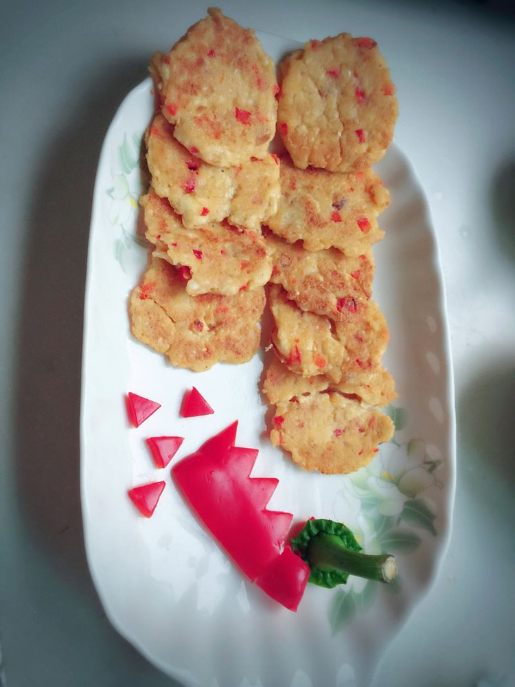 甜椒豆腐饼的做法