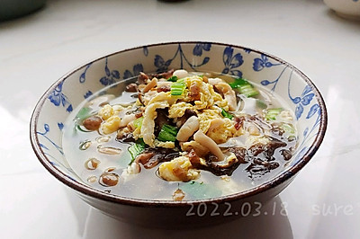 香油蘑菇紫蛋汤