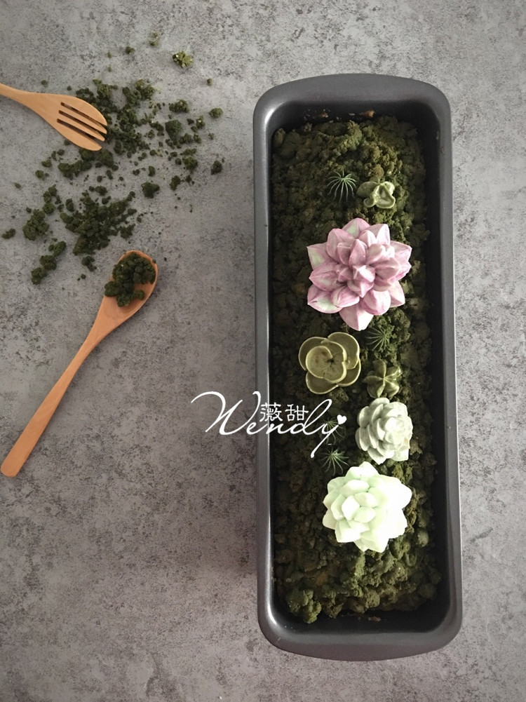 苔藓磅蛋糕---可以吃的盆景随心做的做法