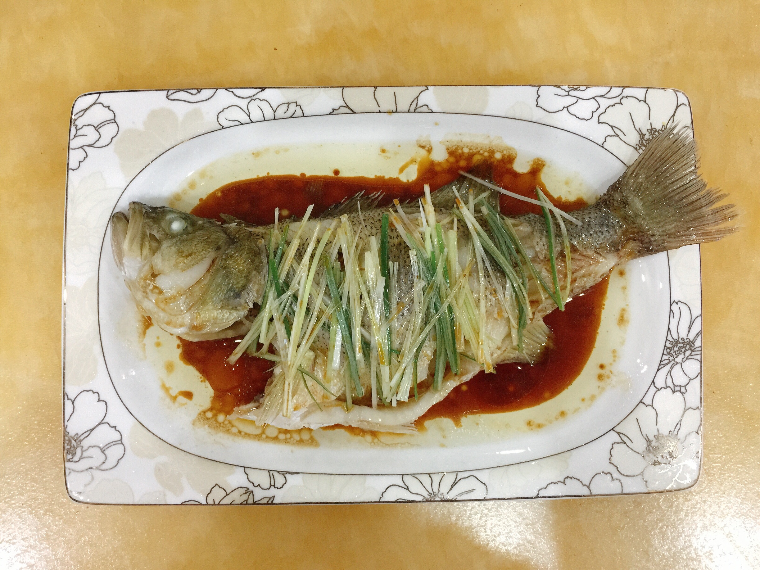 Steamed perch