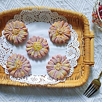 紫薯花朵豆沙酥饼的做法图解15