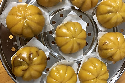 南瓜豆沙馅糍粑