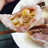 素藕饺子和蒜黄肉饺的做法图解7