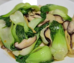 清炒香菇青菜的做法
