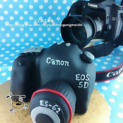 再做佳能5D相机翻糖蛋糕（附制作教程）