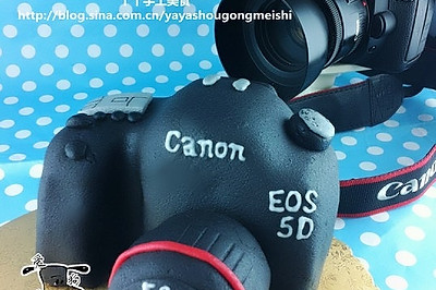 再做佳能5D相机翻糖蛋糕（附制作教程）
