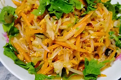 凉拌菜豆芽，黄瓜