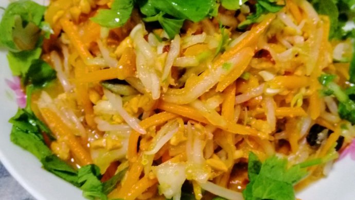 凉拌菜豆芽，黄瓜