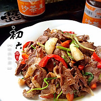 沙茶酱炒猪心的做法图解5
