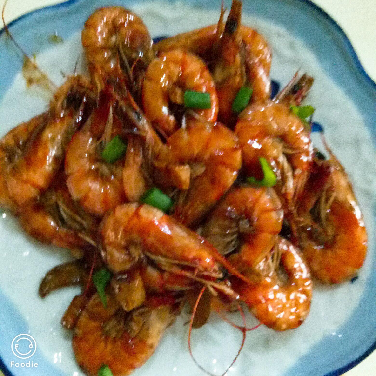 Braised prawns