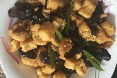 香炒油豆腐