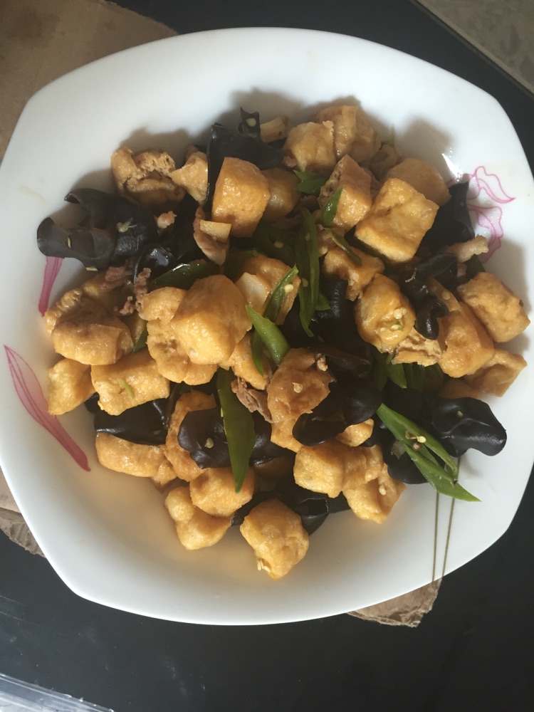 香炒油豆腐