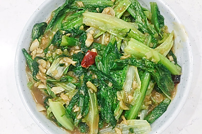 浇汁蒜蓉油麦菜