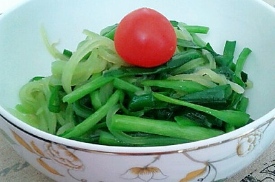 莴苣丝炒韭菜