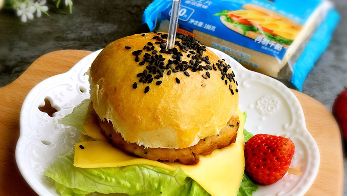复刻网红Brunch－芝士鳕鱼汉堡包