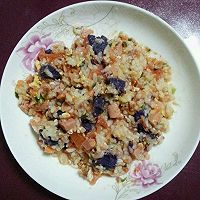 紫薯西红柿萝卜蛋炒饭的做法图解6