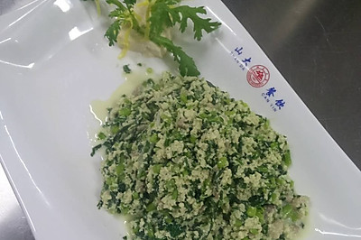 茼蒿肉末小豆腐