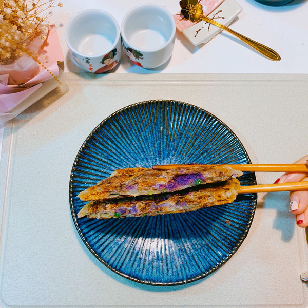 紫薯肉松酥饼