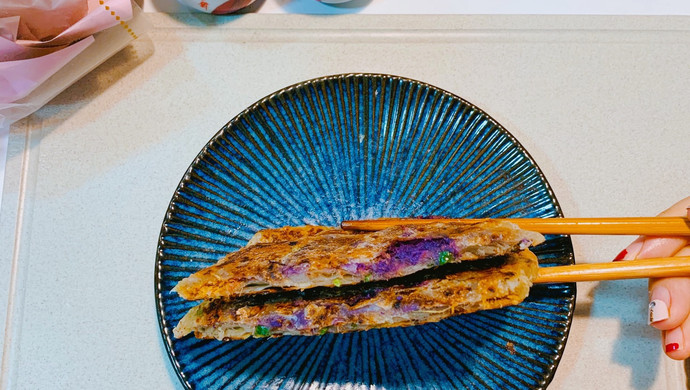 紫薯肉松酥饼