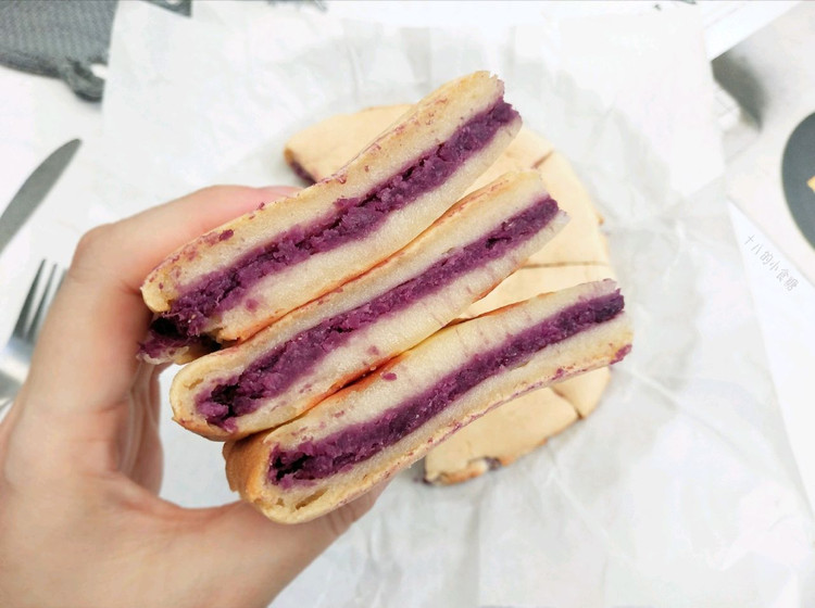 紫薯夹心烤年糕的做法