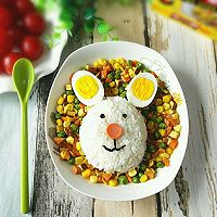 素什锦咖喱兔子饭#奇妙咖喱，拯救萌娃食欲#的做法图解12