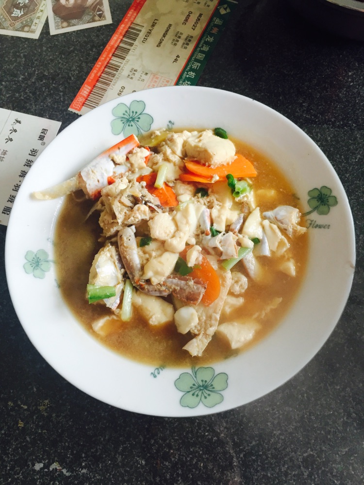螃蟹烧豆腐的做法图解5