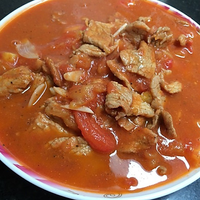 西红柿黑胡椒瘦肉