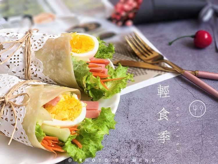 低卡轻食丨时蔬卷饼【万能饼胚做法】的做法
