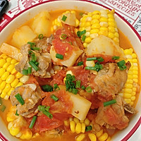 番茄玉米排骨汤的做法图解3