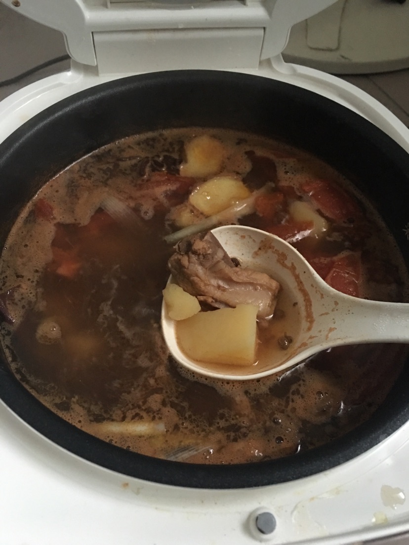 番茄味的土豆炖排骨，电饭煲炖汤~手残党福利的做法图解4