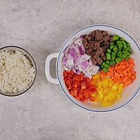 心花怒放牛肉饭#樱花味道#的做法图解1