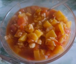 西红柿地瓜旮沓汤的做法