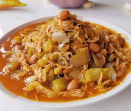 蒜辣鸡丝焖茄子的做法