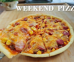 享受周末，红酱培根披萨，全自制饼底和酱汁，理科生做烘焙的做法