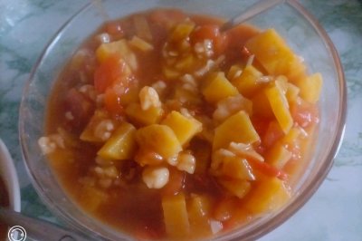 西红柿地瓜旮沓汤