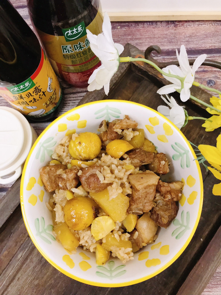 板栗排骨焖饭的做法