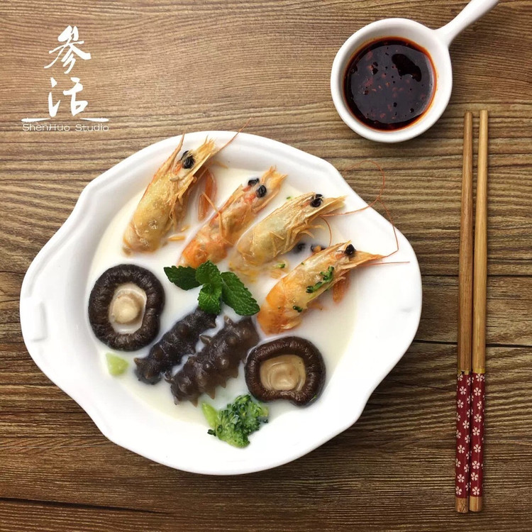 奶香海参汤的做法