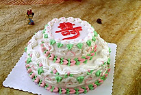 裱花蛋糕：祥云托寿的做法