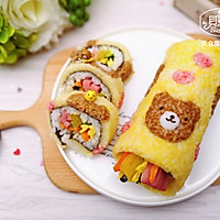 萌萌哒爱心熊手卷寿司，馋哭隔壁小孩~的做法图解14