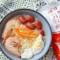 鱼贝鲜汤面的做法图解8