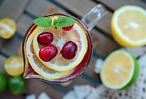 低卡健康蔓越莓青柠冰饮的做法