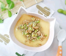 12M+时蔬肉末蒸蛋：宝宝辅食营养食谱菜谱的做法