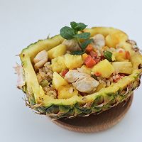 快手美味！哄娃神器！美味菠萝鸡胸炒饭的做法图解6