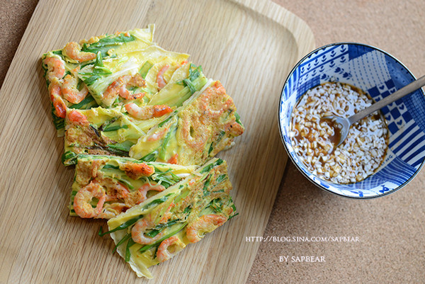 韩式海鲜葱饼 Scallion Seafood Pancak