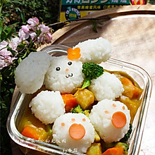 咖喱蔬菜-小白兔饭团#咖喱萌太奇#