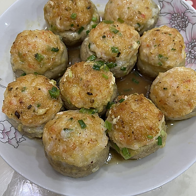 口蘑酿虾滑