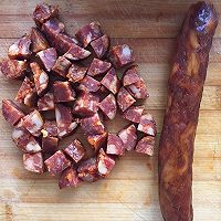 腊肠土豆蒸糯米饭的做法图解4