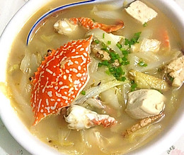 螃蟹白菜炖豆腐的做法