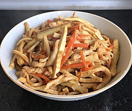 春笋香干炒肉丝的做法